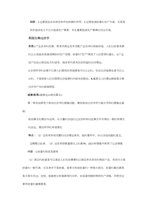 2023年经济思想史知识点总汇.docx