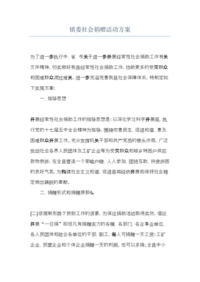 镇委社会捐赠活动方案(共6页)