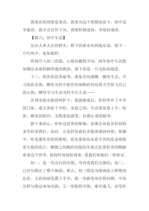 关于初中生活的作文600字.docx