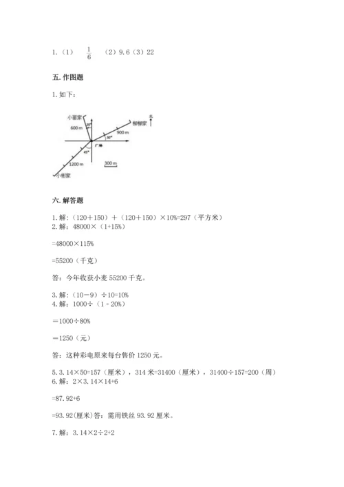 人教版六年级上册数学期末测试卷带答案（典型题）.docx