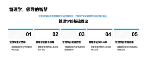 管理学理论应用PPT模板