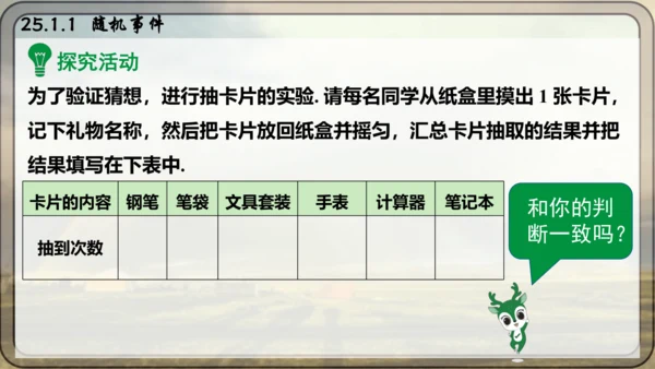人教版数学九年级上册25.1.1 随机事件课件（共23张PPT）
