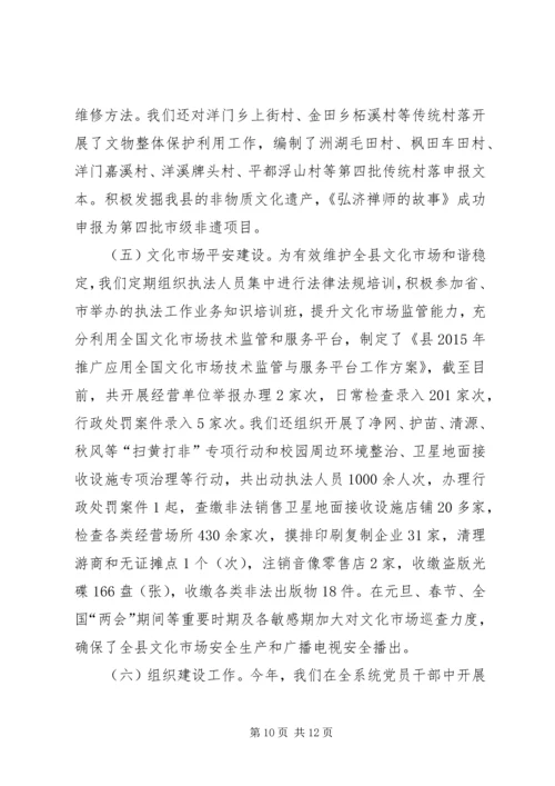 乡镇文广新局年度工作总结.docx