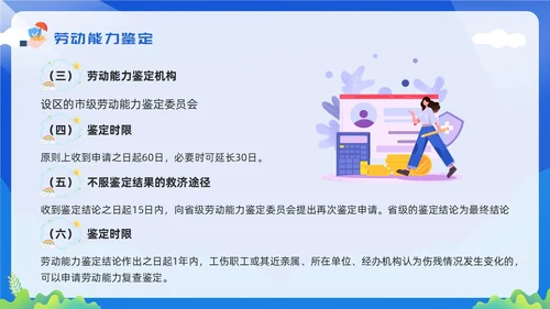 黄蓝简约工伤保险及处理流程PPT模板宣传PPT动态PPT