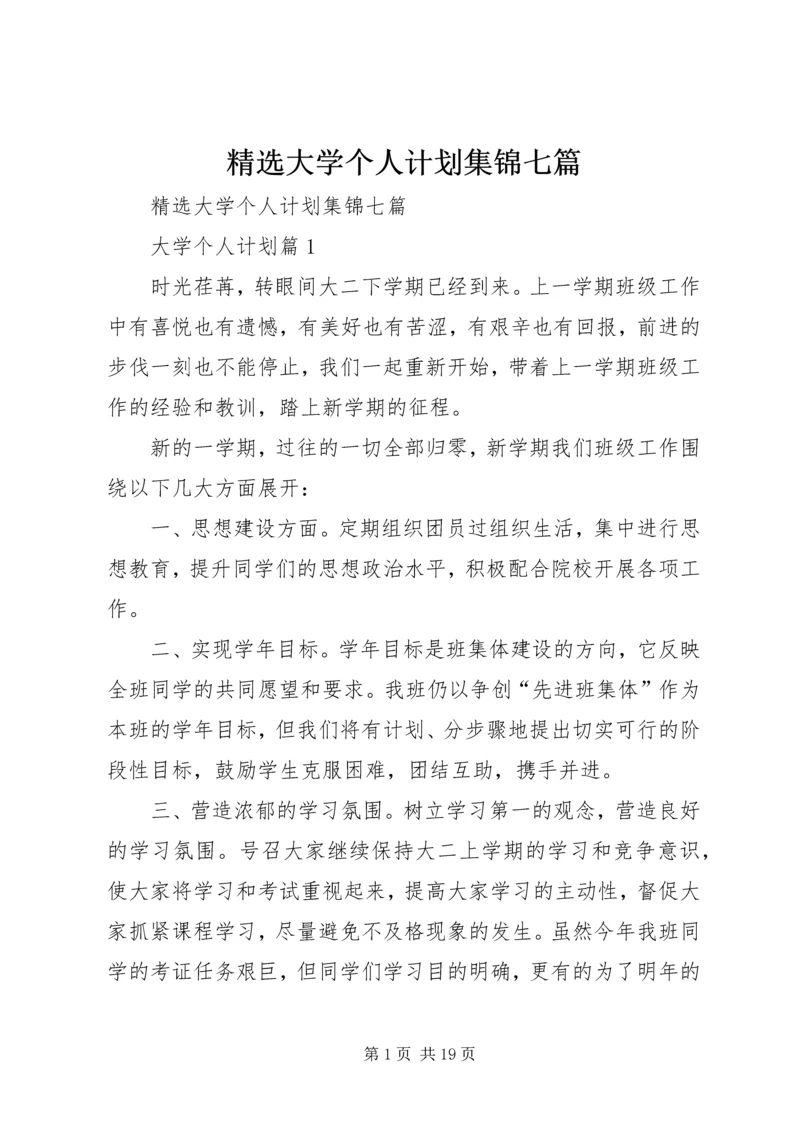 精选大学个人计划集锦七篇.docx