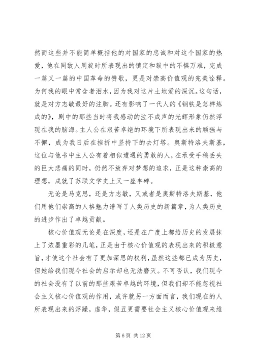 社会主义核心价值观学习的心得.docx