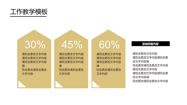 黑色简约风工作教学PPT模板
