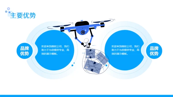 无人机送货快递科技公司介绍通用PPT模板