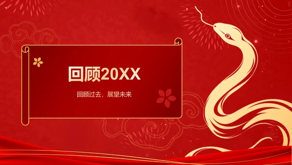 红色喜庆风2025年会节目表演PPT模板