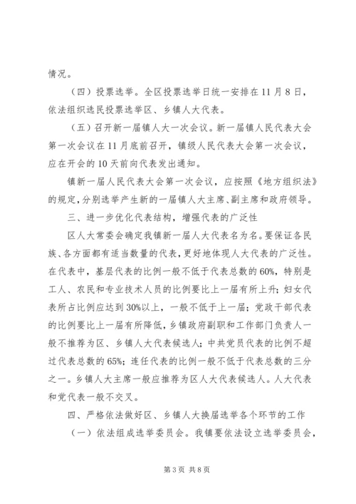 关于做好市县镇三级人民代表大会换届选举工作的意见(通过版) (3).docx