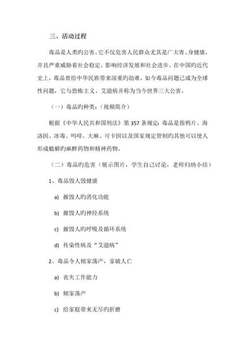 禁毒主题班会设计方案.docx