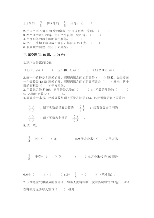 2022人教版六年级上册数学期末测试卷精品【实用】.docx
