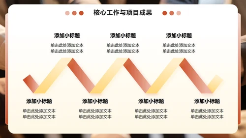 红色商务风部门介绍工作综述汇报PPT模板