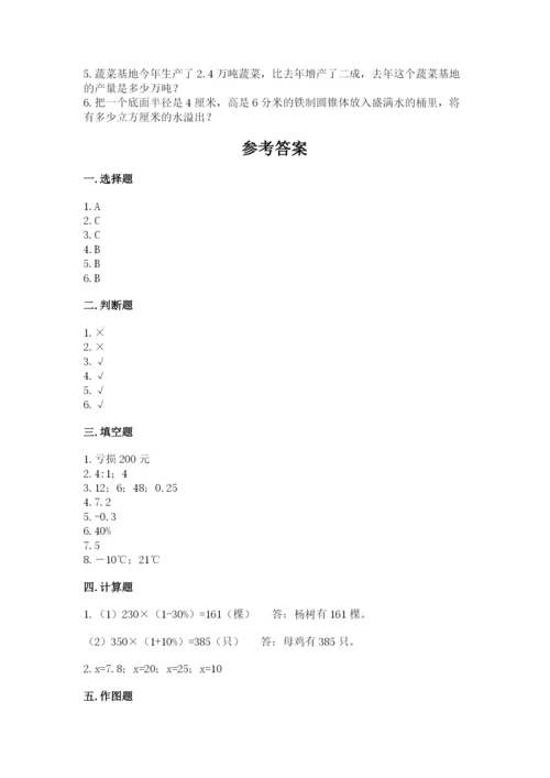 洛阳市孟津县六年级下册数学期末测试卷精品附答案.docx