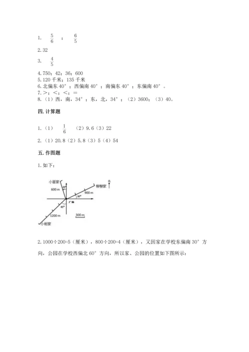 人教版六年级上册数学 期中测试卷精品（全优）.docx