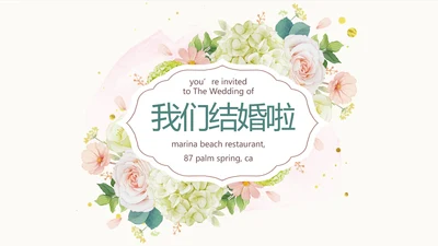 我们结婚啦婚礼纪念册电子相册PPT