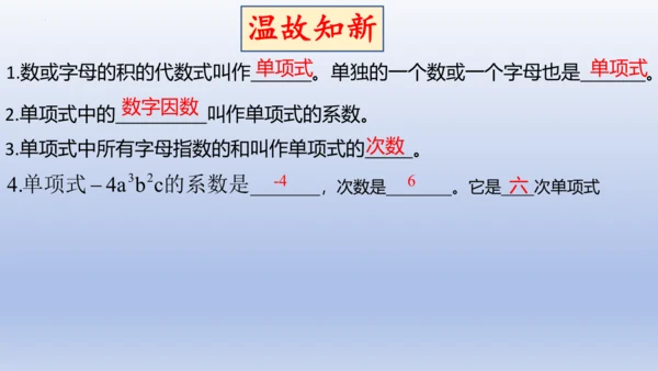 4.1 整式   课件-2024-2025学年人教版数学七年级上册