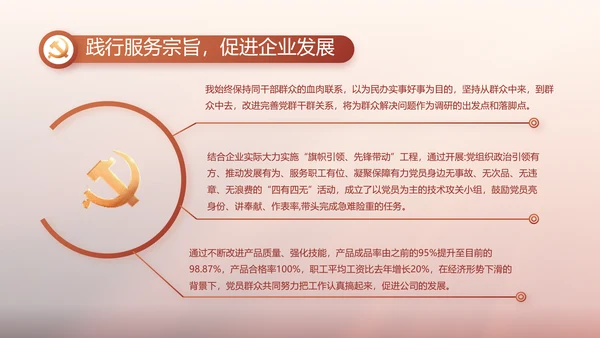 红色党建党支部述职报告动态PPT党课
