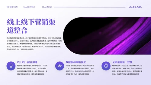 紫色简约欧美风营销策划PPT模板