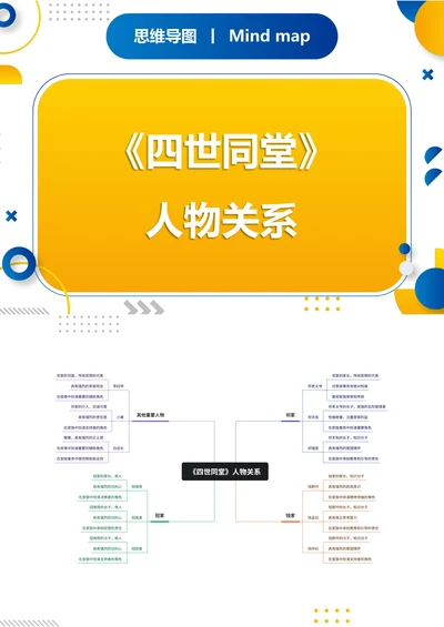 《四世同堂》人物关系思维导图