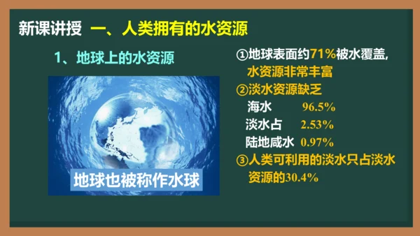 4.1 爱护水资源(共23张PPT)-2023-2024学年九年级化学同步课件（人教版）