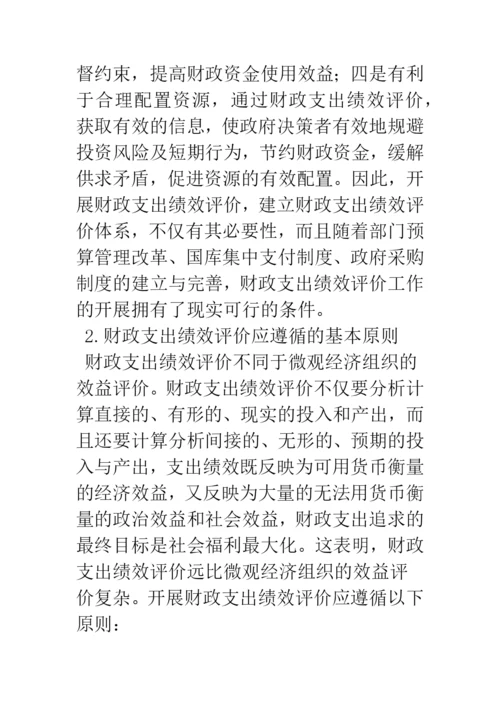 浅谈政府财政支出绩效评价.docx