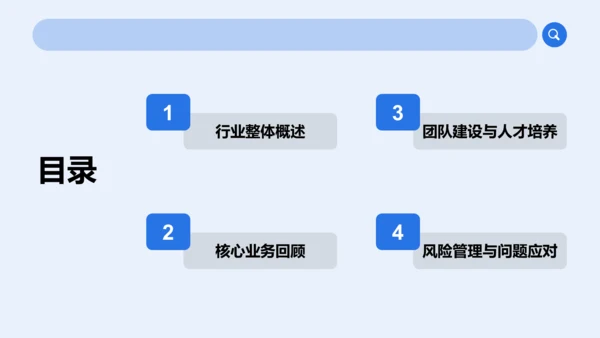 蓝色商务风通用行业工作总结PPT模板