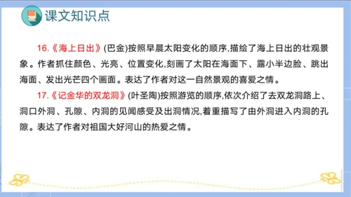 统编版四年级语文下册单元复习第五单元（复习课件）