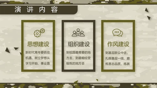 迷彩风部队军事工作总结汇报动态PPT