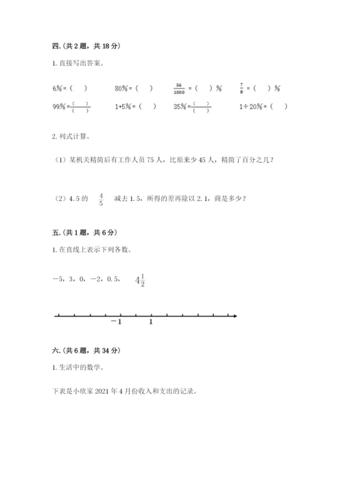 最新人教版小升初数学模拟试卷附参考答案【考试直接用】.docx