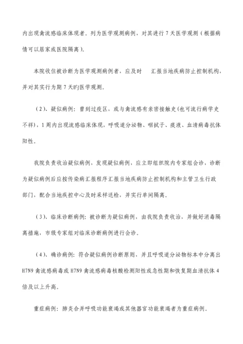 禽流感医疗救治应急方案.docx