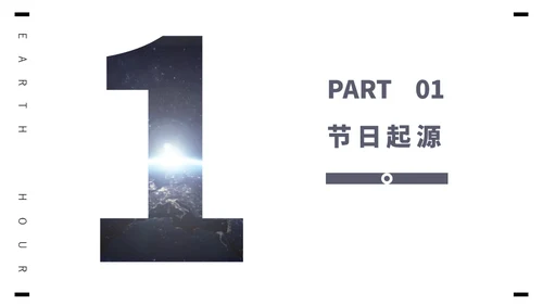 保护地球1小时全球视野通用PPT模板