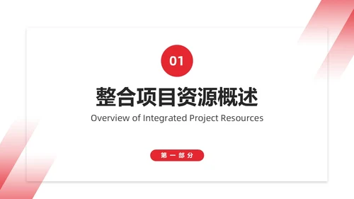 红色简约商务项目整体管理课程PPT项目管理