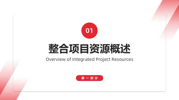 红色简约商务项目整体管理课程PPT项目管理