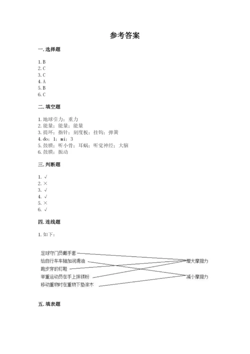 教科版四年级上册科学期末测试卷【完整版】.docx