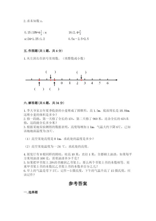 人教版六年级下册数学期末测试卷及完整答案【夺冠】.docx