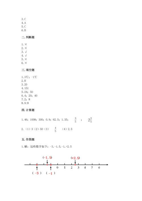 小学六年级下册数学期末测试卷精品（巩固）.docx