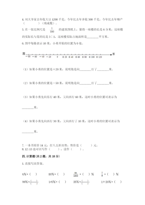 逊克县六年级下册数学期末测试卷（综合卷）.docx