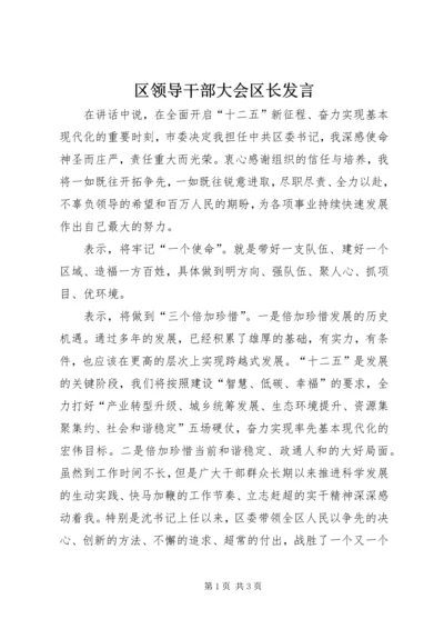 区领导干部大会区长发言.docx