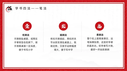 红色古风书法培训鉴赏介绍PPT模板