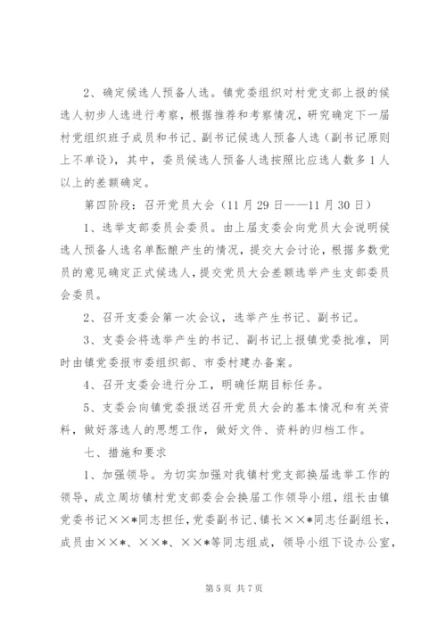 XX镇村党支部委员会换届选举工作实施方案.docx