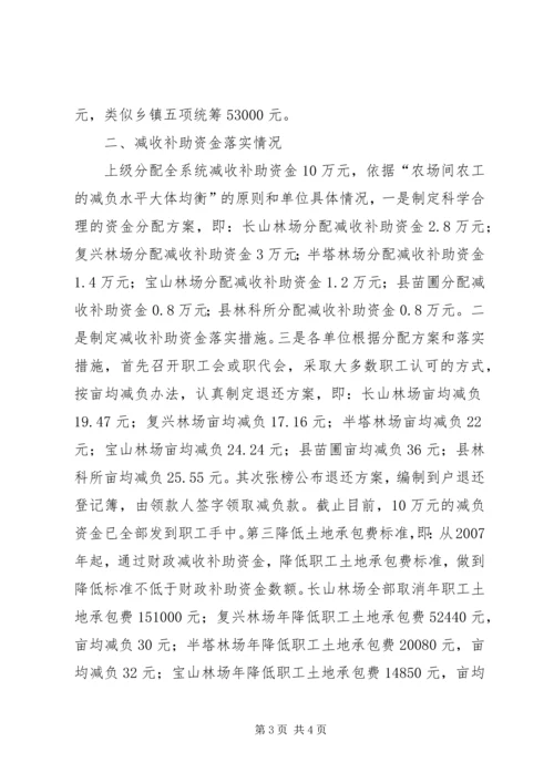 县林业系统税费改革落实情况自查报告 (2).docx