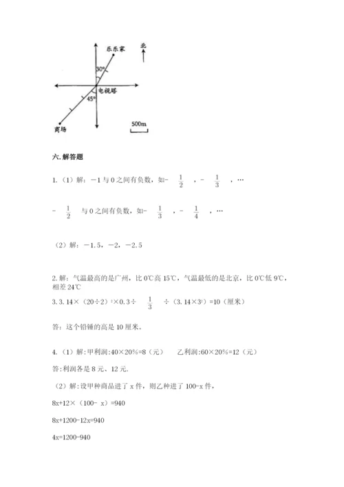 小升初六年级期末试卷附参考答案【培优b卷】.docx