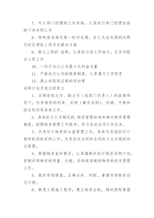 采购计划员岗位职责.docx