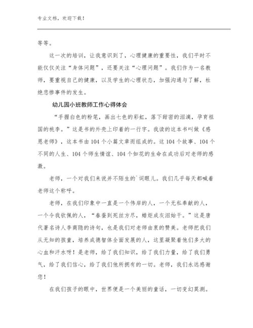 幼儿园小班教师工作心得体会优选范文24篇.docx
