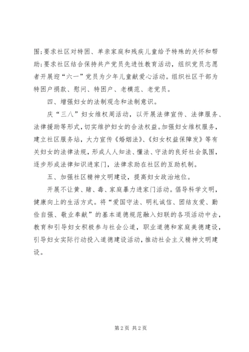 社区优秀妇联工作计划范文.docx