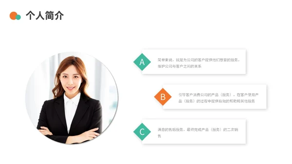 绿色橙色简约手绘转正述职报告PPT模板