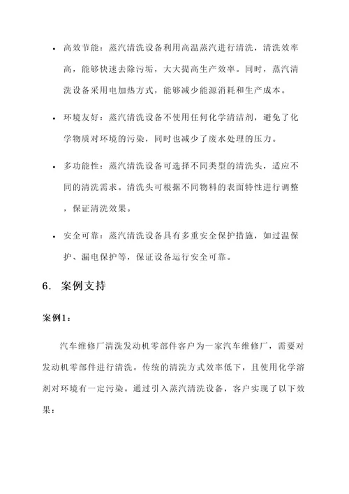 蒸汽清洗设备解决方案