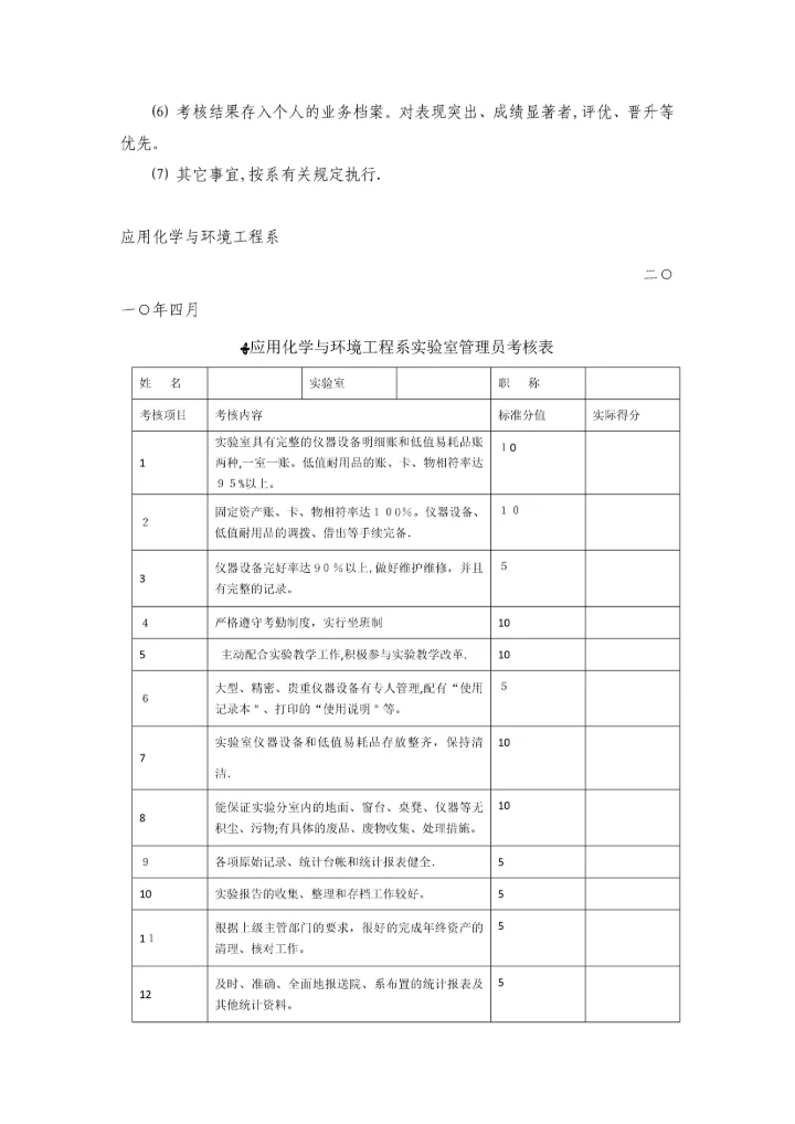 实验室工作人员岗位职责及管理办法.docx