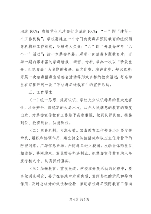 深水港乡中心小学禁毒教育工作计划 (5).docx